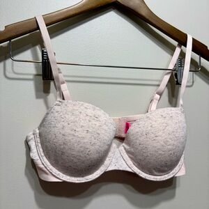 La SENZA Remix Comfy Casual T-Shirt Tee Bra Top Pink Grey 32C